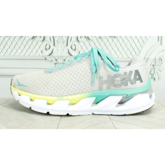 Hoka One One Shoes - Hoka One One Elevon Gray Nylon Lace Up Running Sneakers Shoes Size 9